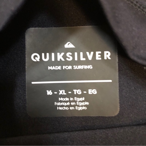 Quicksilver Surf Boys XL 16 Sun Swim long Sleeve Shirt 50+ UPF Sun Protection - Picture 3 of 7